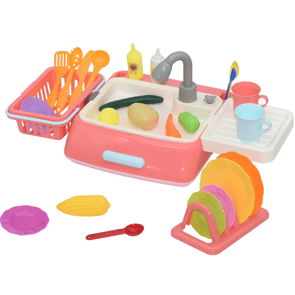 MUQGEW игровой дом игрушка для детей Моделирование игрушка набор аналоговый Электрический посудомоечная машина раковина Детская ролевая кухня набор Gh6