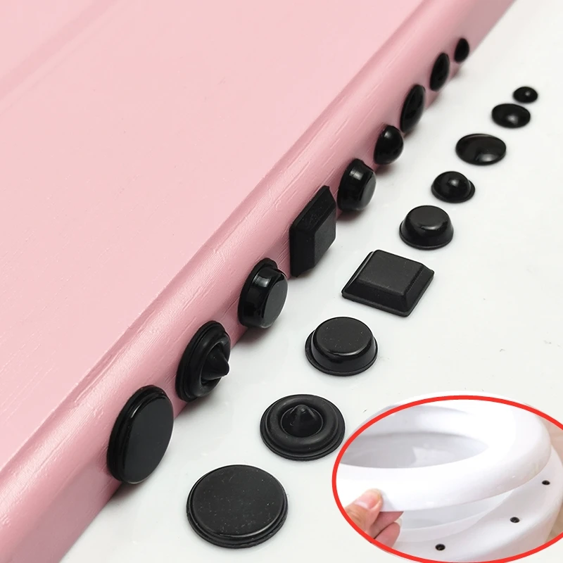 Self Adhesive Black Anti Slip Round Rubber Bumper Pads Silicone Feet Pads Sticky Silicone Shock Absorber silicone bumpers adhesive rubber pads