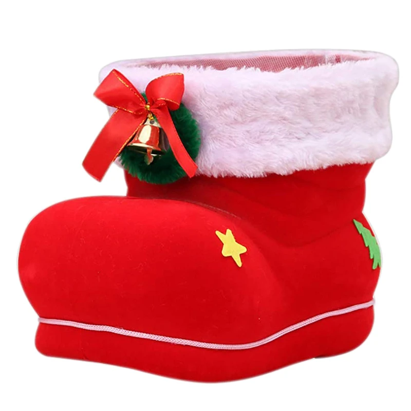 Christmas Candy Bags Large Candy Boots Santa Gift Holder Basket Xmas Tree Decoration