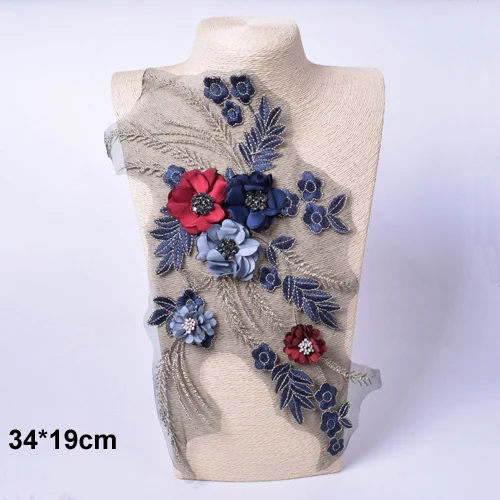 Embroidery Flower Patch Applique For Evening Dress Diy ClothingCostumes Decoration Sew On Accessories Patches Scrapbooking 17