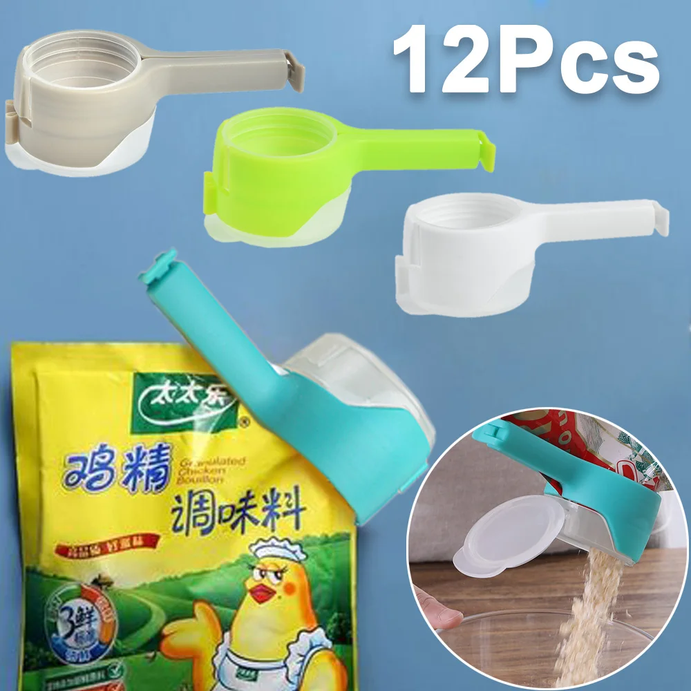 Closure Salad Food Sealing With Nozzle Clamp Bag Clip PP Keep Fresh Accessories 