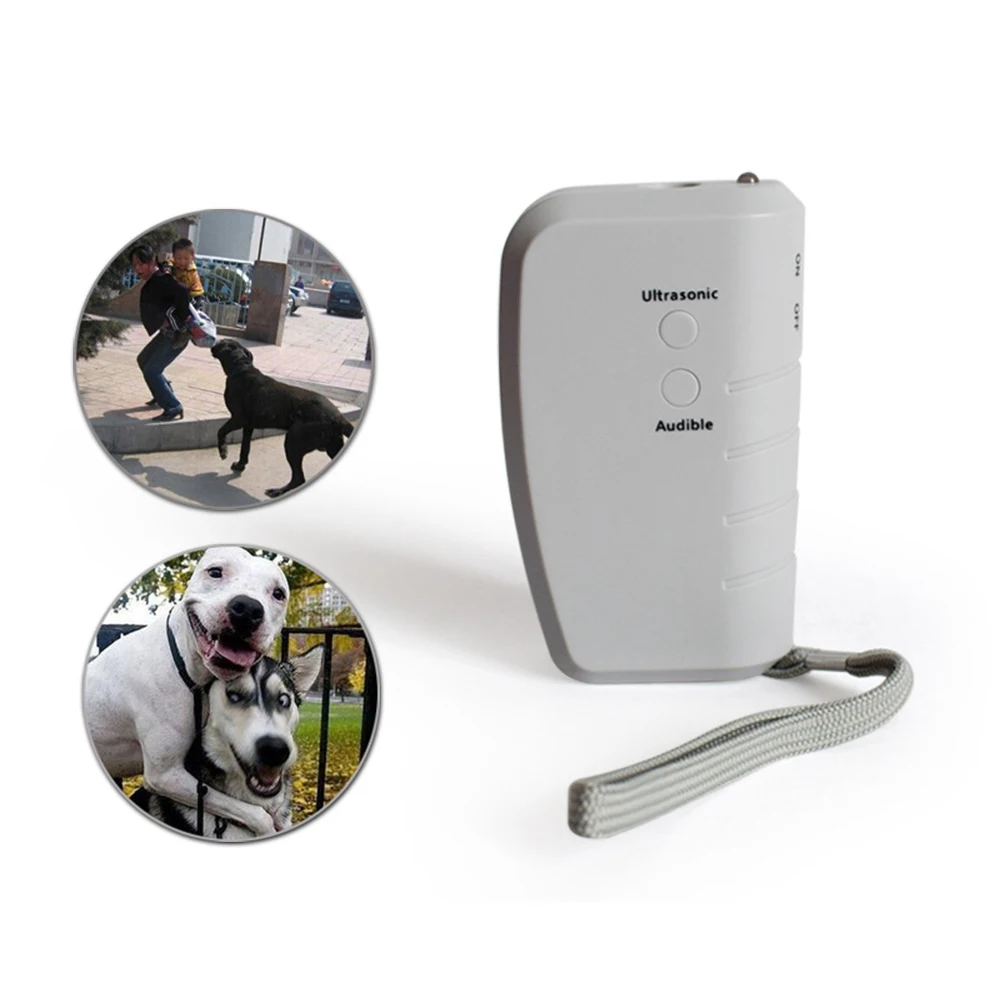 

Battery Powered Handheld Dog Repeller Ultrasonic Infrared Dog Deterrent Portable Pets Dog Trainer