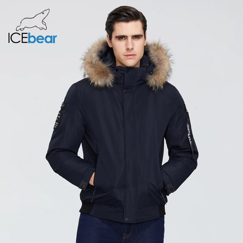 ICEbear 2019 новое зимнее Мужское пальто модная мужская одежда куртка с капюшоном