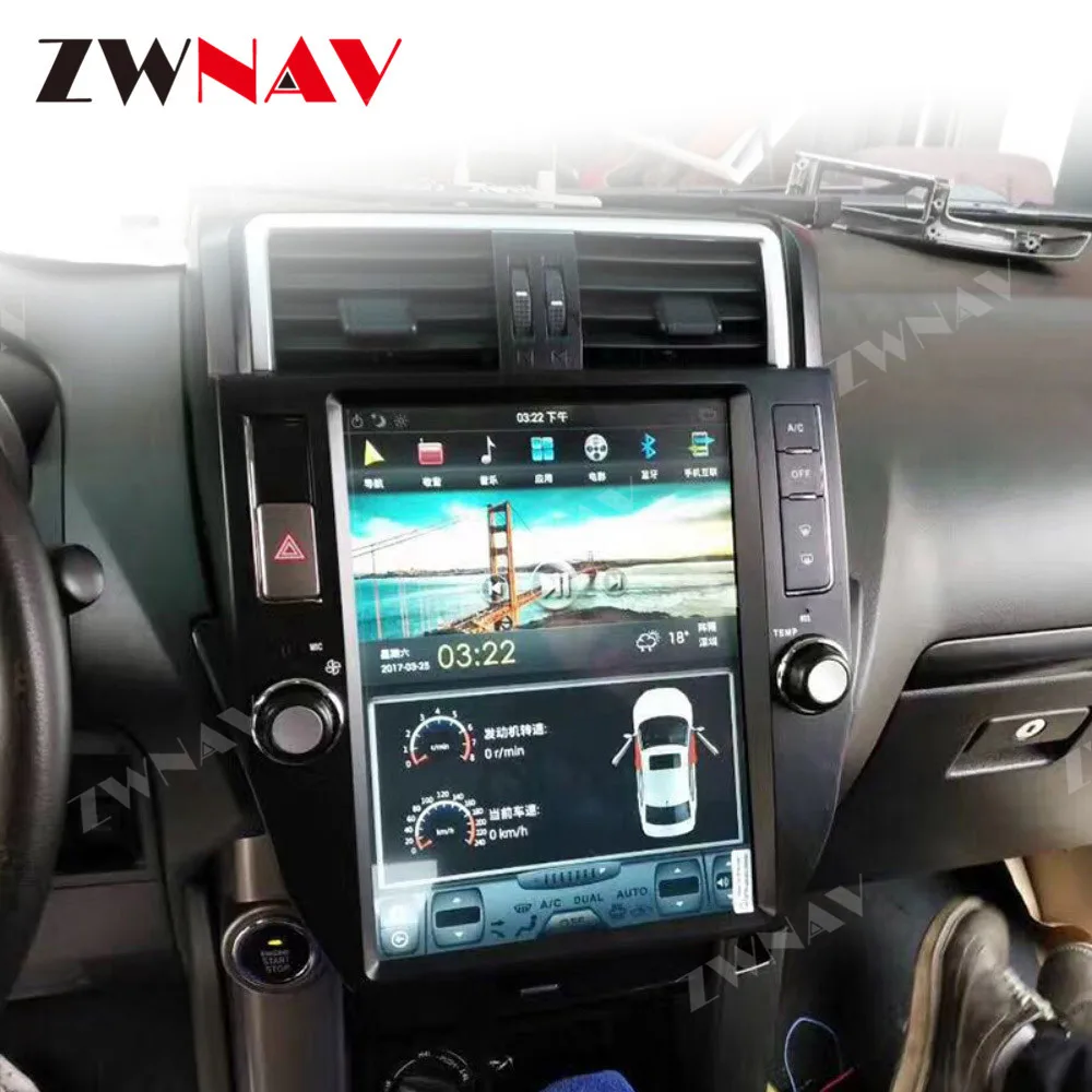 Android 9 64+ 4G Tesla с DSP Carplay Автомобильный мультимедийный плеер стерео gps навигация для TOYOTA LAND CRUISER Prado 150