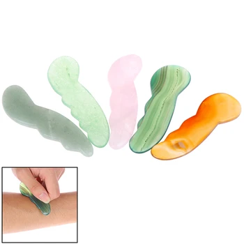 

Jade Guasha Board Natural Stone Scraper GuaSha Tools For Face Neck Back Body Pressure Therapy Hot