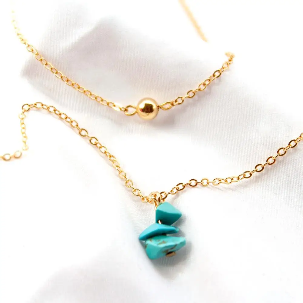 Модные Двухслойные ключицы цепи подвески ожерелья женские длинные с кулоном и