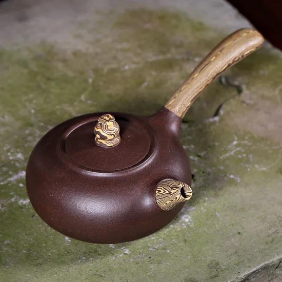 

2236 Yixing Raw Ore Yixing Clay Teapot Wholesale a Generation of Fat Raw Ore Cutter Mud Entirely Handmade tang yu Pot 170 Ml