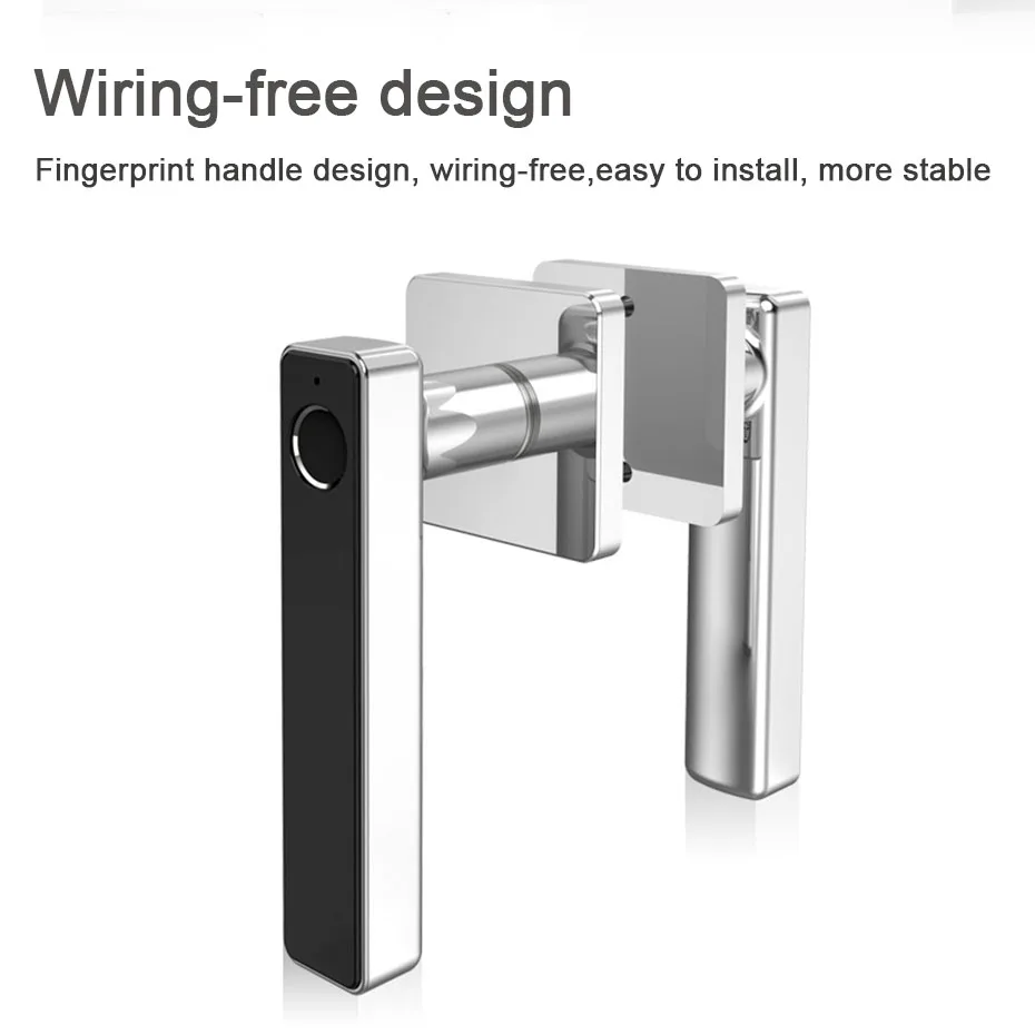  Biometric Fingerprint Smart Lock Digital Keyless Electronic Door lock unlock by Fingerprint and key - 4000200254930