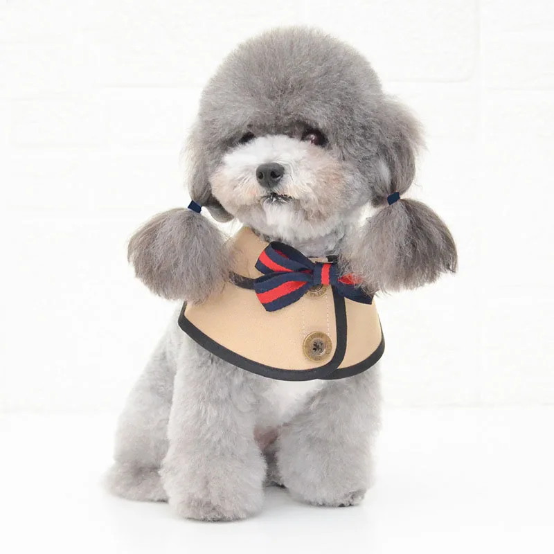 Title 17, Solid Dog Bandana with Bow Tie, Fake Collar, Pu...