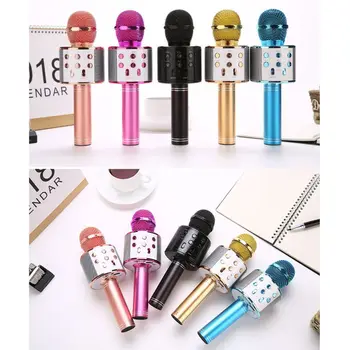 

Wireless Karaoke Microphone Speaker Recording For Youtube Bluetooth Microphone For Smartphone 1200Mah