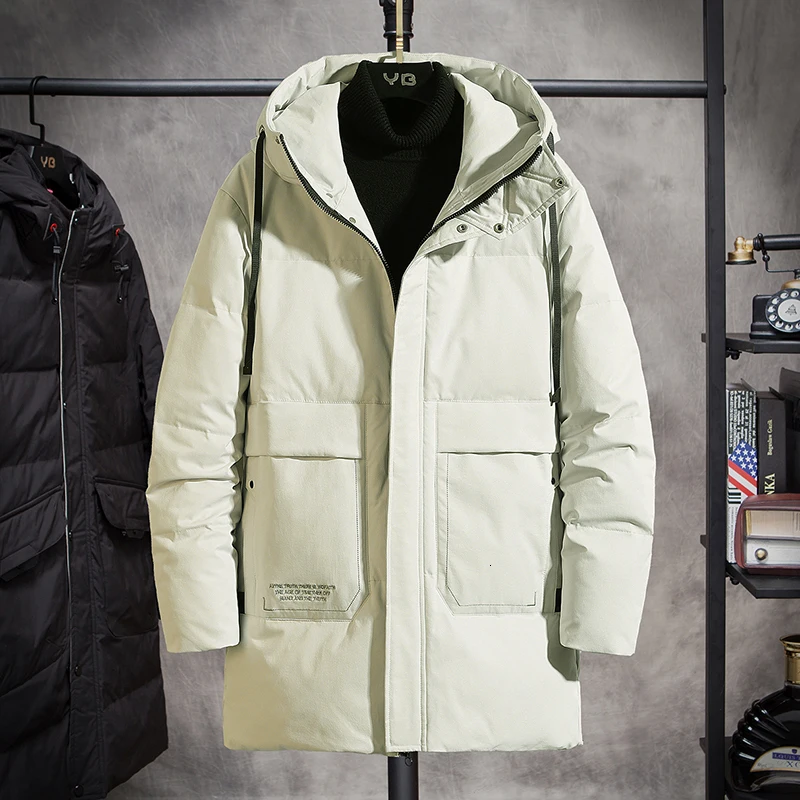 

Winter Down Jacket Men's Warm Fashion Parka Men Solid Color Hooded Coat Man Wild Loose Casual Thick Jacket Male Clothes M-4XL