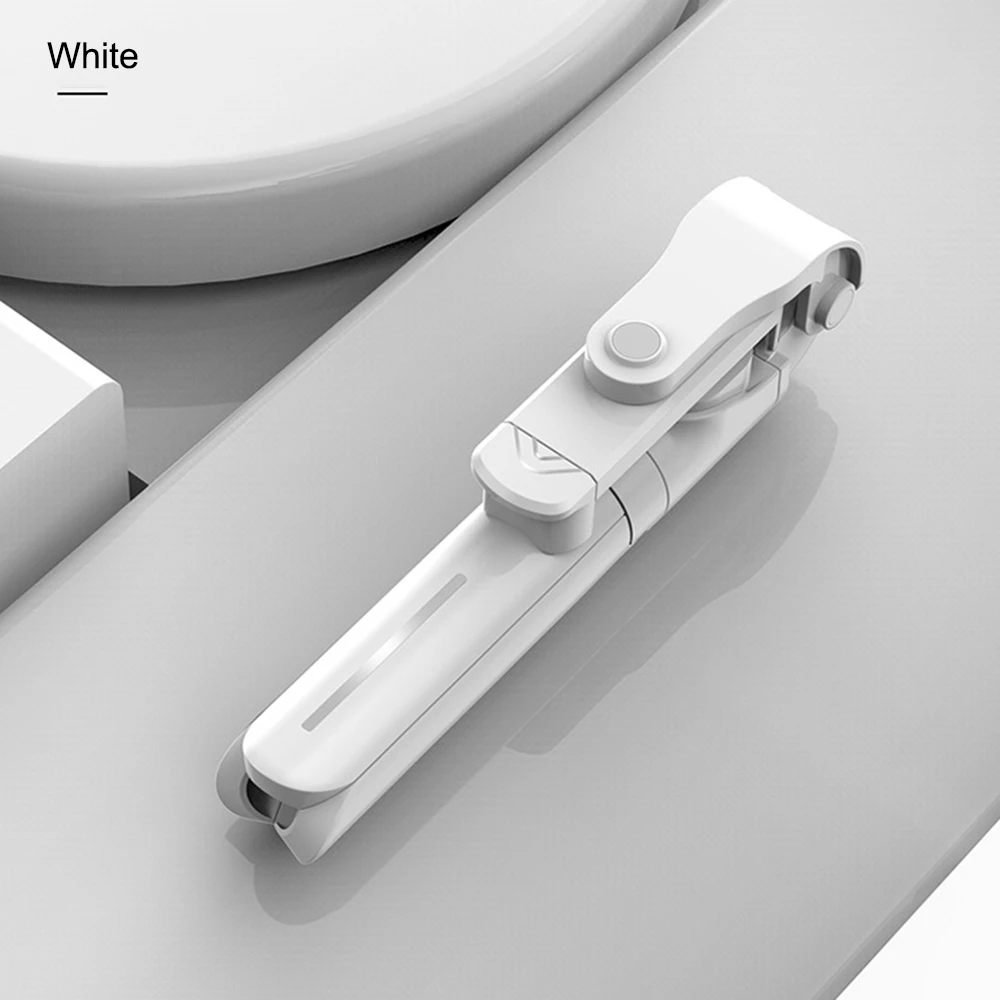 3 в 1 беспроводной Bluetooth селфи-Палка для iphone/Android/huawei складной ручной монопод с дистанционным спуском затвора Выдвижной мини-штатив - Цвет: White
