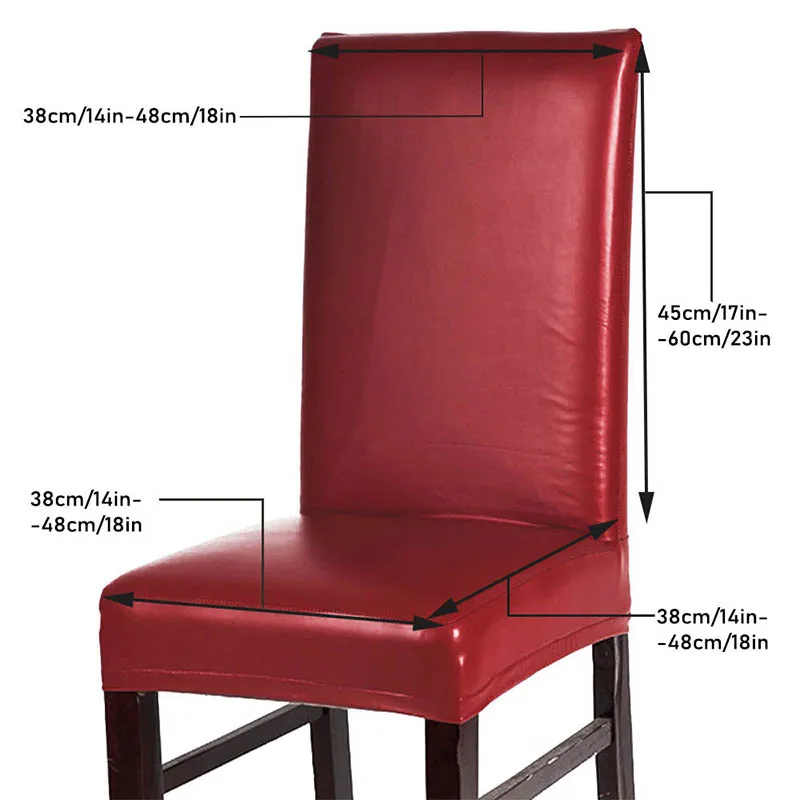 PU водонепроницаемый чехол для кресла спандекс растягивающийся обеденный стул чехлы для сидений моющийся протектор стула для гостиницы банкета свадьбы - Цвет: A