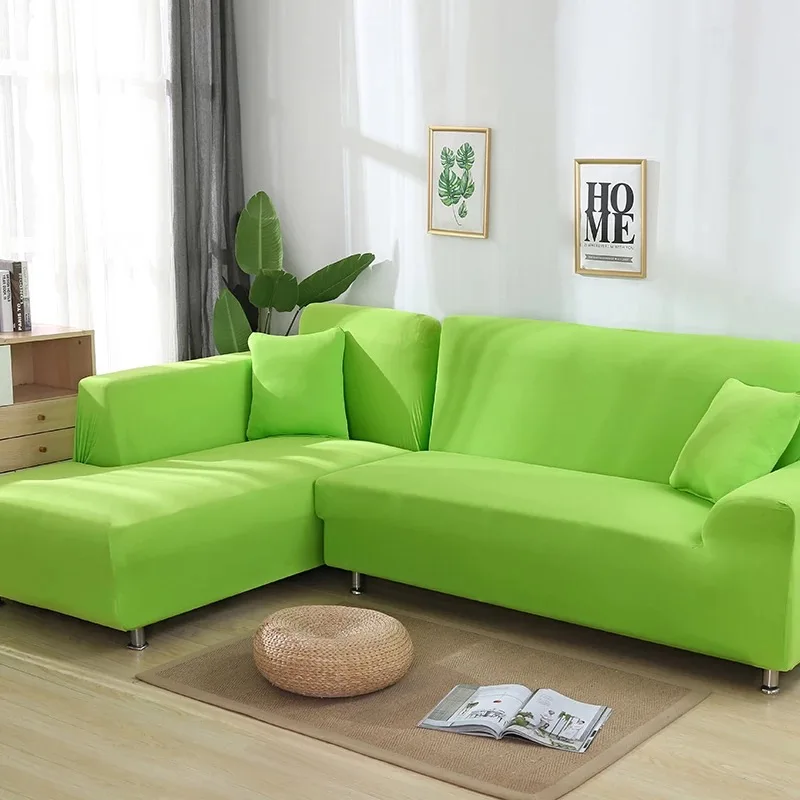 Green 1/2 шт. угловой диван крышка M l XL XXL XXXL XXXXL-образный диван для гостиной комбинации шезлонг диван угловой диван на эластичной резинке для диванов - Цвет: Green