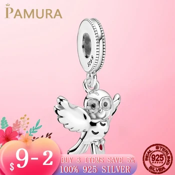 

2020 New Arrival 925 Sterling Silver Potter Hedwig Owl Dangle Charm Beads Fit Original pandora Bracelet Silver S925 Jewelry Gift