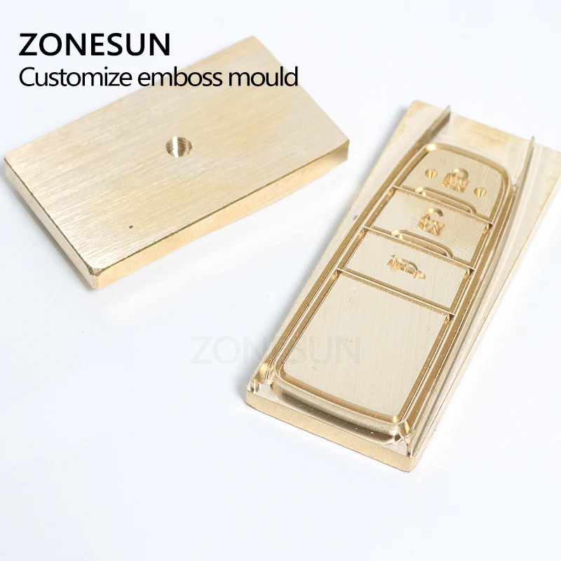  ZONEPACK Custom Logo Hot Foil Stamping Brass Mold