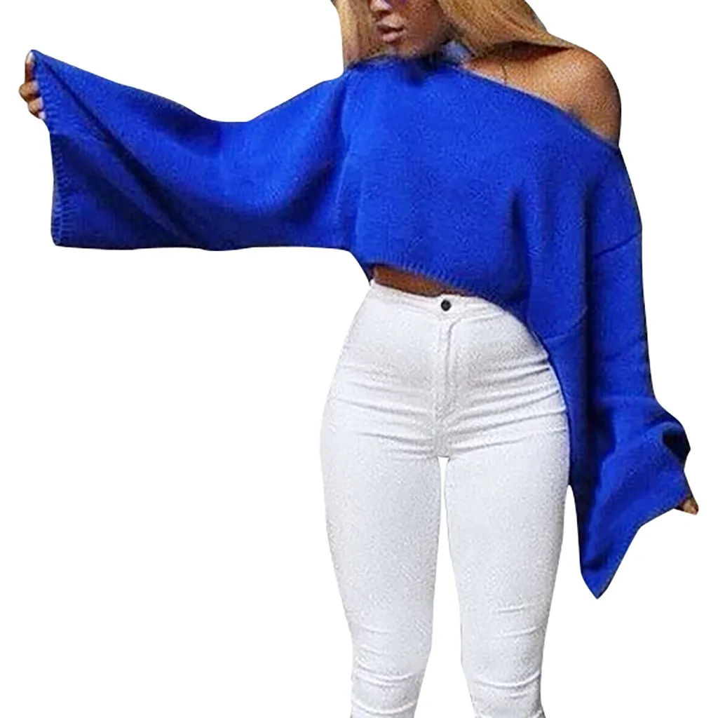 Sweaters Women's Pullover Sweater Autumn 2019 Sweater Women Plus Size Off Shoulder Fashion Knitted Jumper Tops Female Sweater Sweaters Women's Pullover Sweater Autumn 2019 Sweater Women Plus Size Off Shoulder Fashion Knitted Jumper Tops Female Sweater