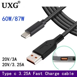 Cable de carga rápida USB tipo C para Lenovo Yoga, Cable de carga rápida de 3.25A para Lenovo Yoga 3 Pro, Yoga 4 Pro, Yoga 700, Yoga 900, Miix700, 1,8 M, 6 pies