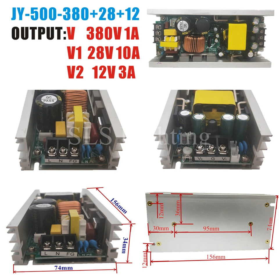 3 шт./лот 500 W 600 W питания для 15R 17R 280 W 330 W 350 W Электронные пятна перемещение головы свет этапа DC12V 24 V 36 V 28 V 380 выход