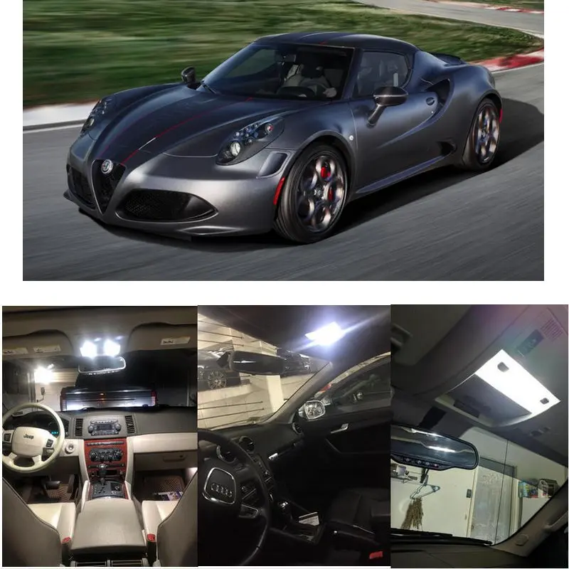 Kit Led Per Interni Auto 6Pc Per Alfa Romeo 4C 2020