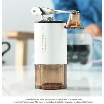 

Manual Coffee Bean Grinder Wooden Mill with Cast Iron Burr,Windows Available,Portable Travel Camping Adjustable