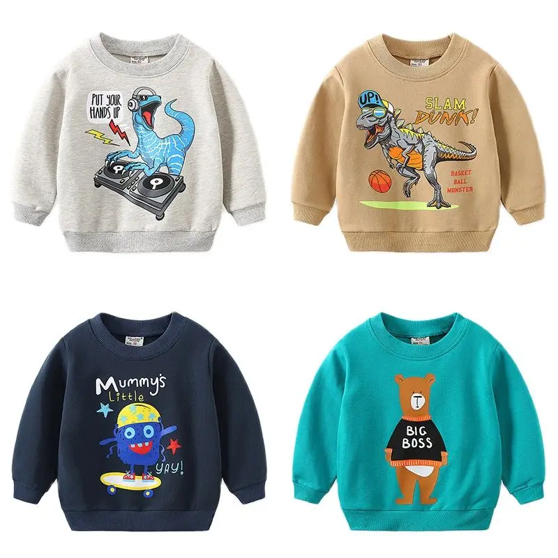 Boy Sweaters Pullover Tops Long-Sleeve Baby Winter Children Autumn Cartoon Casual