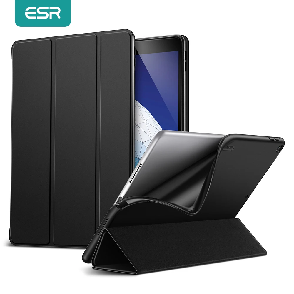 ESR Smart Case for iPad Air 3 2019 Folio Ultra Slim Flexible TPU Rebound Back Cover Rubberized