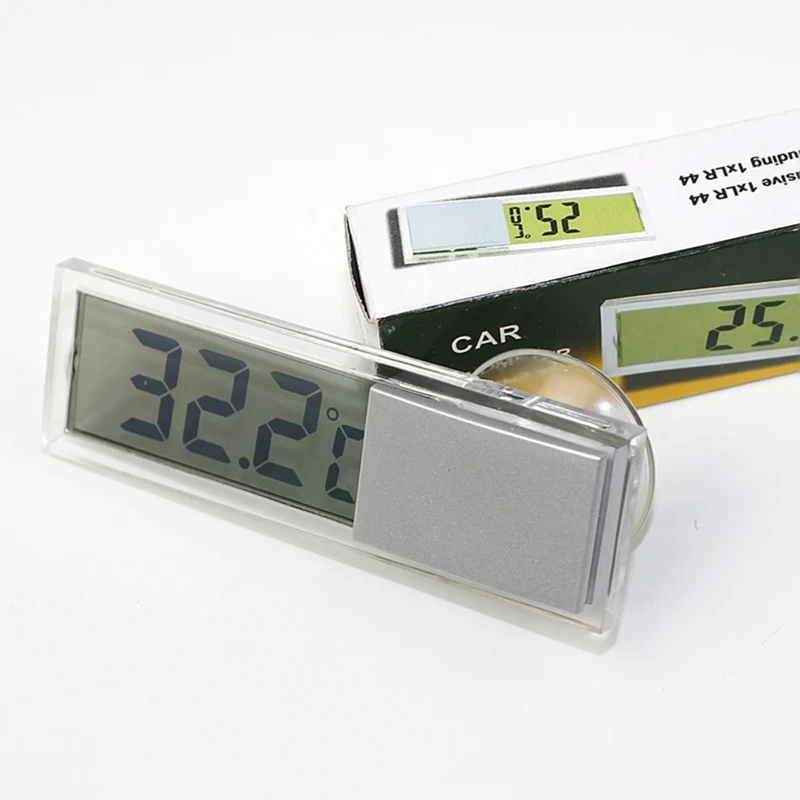 ЖК-цифровой измеритель температуры в помещении домашний открытый присоска Автомобильный термометр портативный мини-термометр для автомобиля - Цвет: 01
