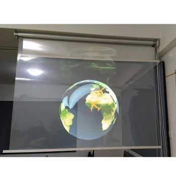 

1.52m*1.7m Transparent Rear Adhesive Projection Screen 3D Holographic Projection Film