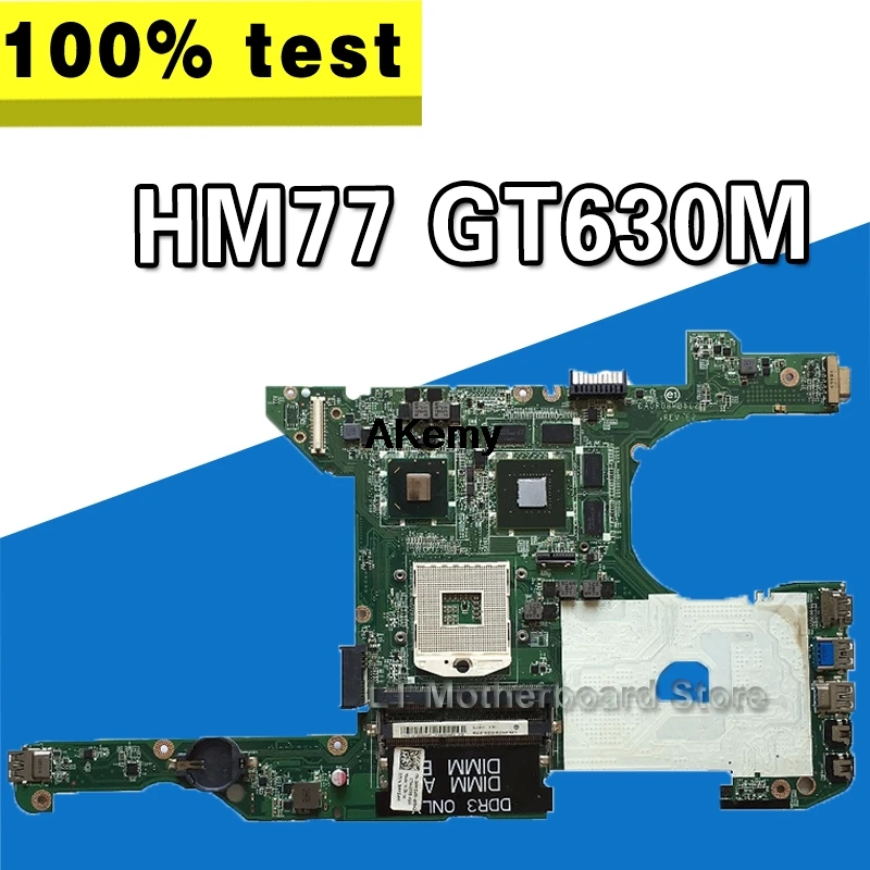 

DR0R08MB6E2 motherboard For DELL 14R 5420 7420 Laptop Motherboard DA0R08MB6E2 HM77 GT630M original Test mainboard