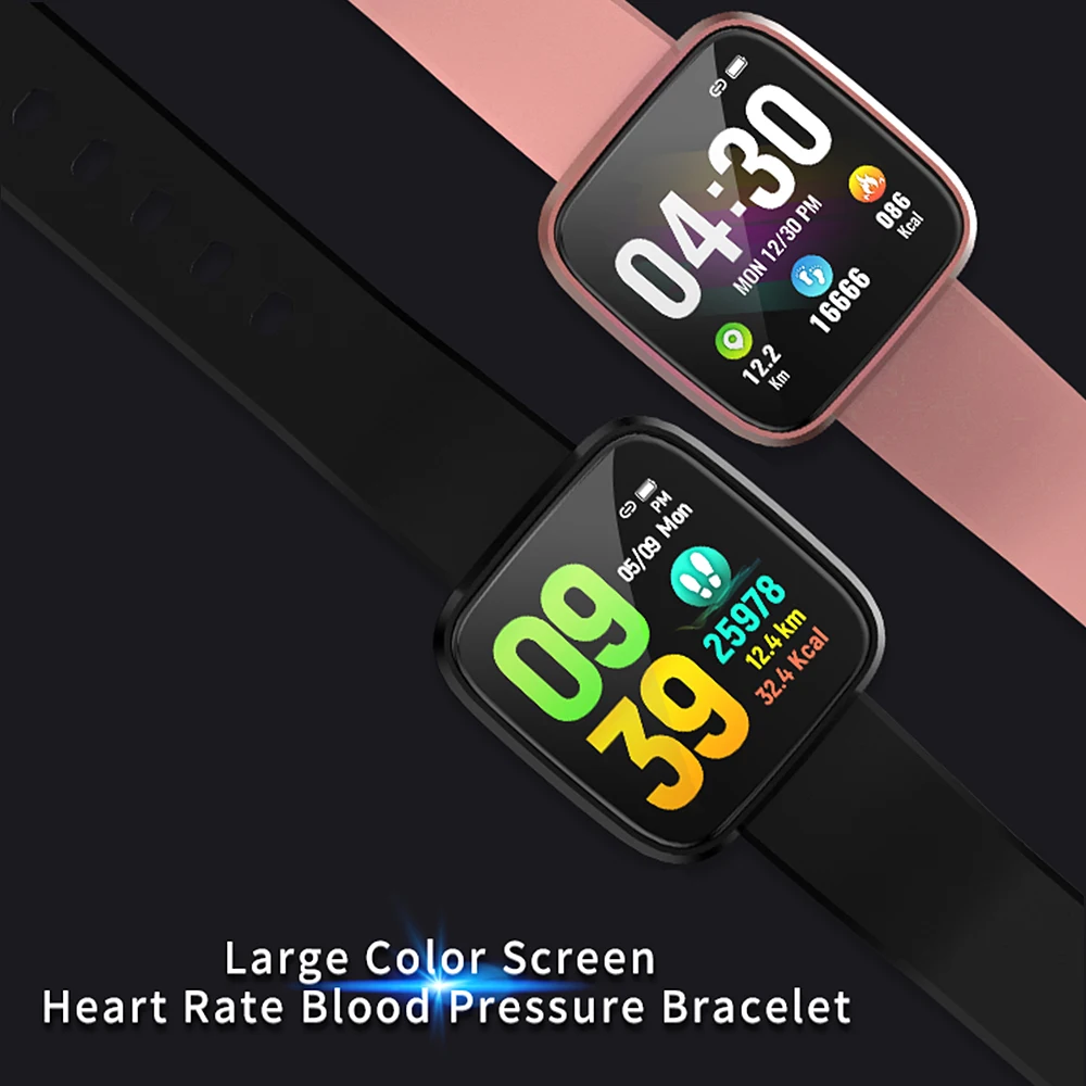 IP67 Смарт фитнес часы для мужчин кровяное давление водонепроницаемый Smartwatch для женщин монитор сердечного ритма фитнес-трекер Спорт Wrisatband