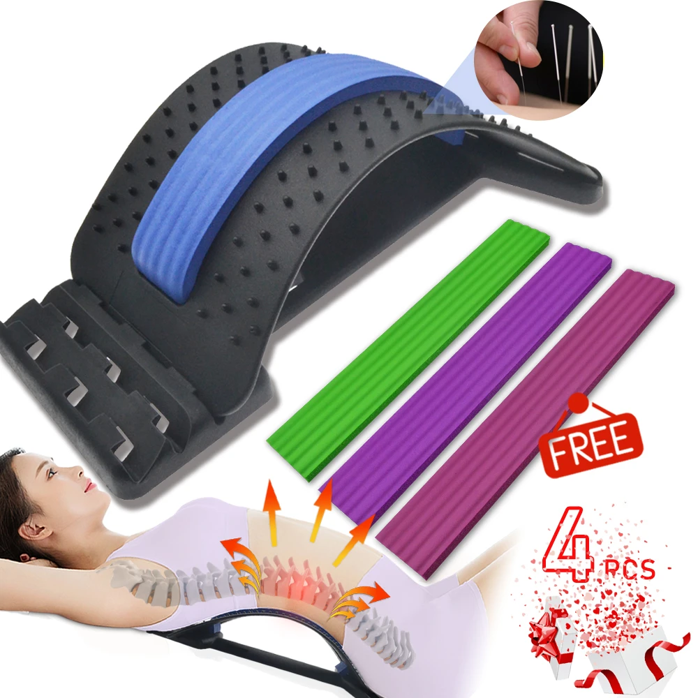 Back Massager Stretcher Relief Spine Deck Pain Relief Chiropractic