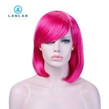 LANLAN, свободные волнистые синтетические парики для черных женщин, косплей, парик, светлые волосы для человеческих, вечерние, головные уборы, синтетические парики