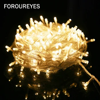 10/20/30/50/100M 110V 220V Kerstverlichting 8 Modi Eu Pulg holiday String Lights Garland Kerst Decoraties Voor Huis