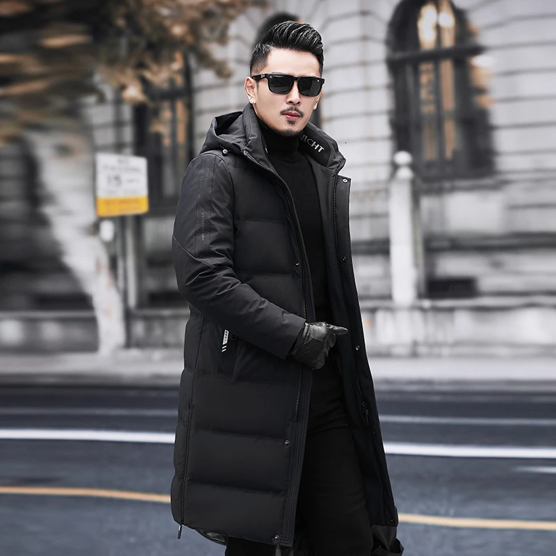 

new plus size 10XL 9XL Winter Duck Down Men's Brand Clothing 90% White Duck Down Jackets Hooded Seamless Warm Down Jackets