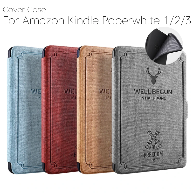 Мягкий тонкий чехол для Amazon Kindle Paperwhite 3 6 ''силиконовый винтажный Чехол