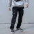 High Street Cargo Flare Pant Hip Hop Handmade Ink Широкие Брюки-карго Harajuku Multi-pocket Свободные Повседневные Брюки Мужчины