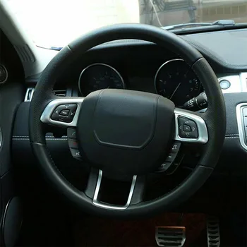 

Interior Wheel button cover For Range Rover Evoque 2012-2018 1 pair ABS Chrome Steering Trim