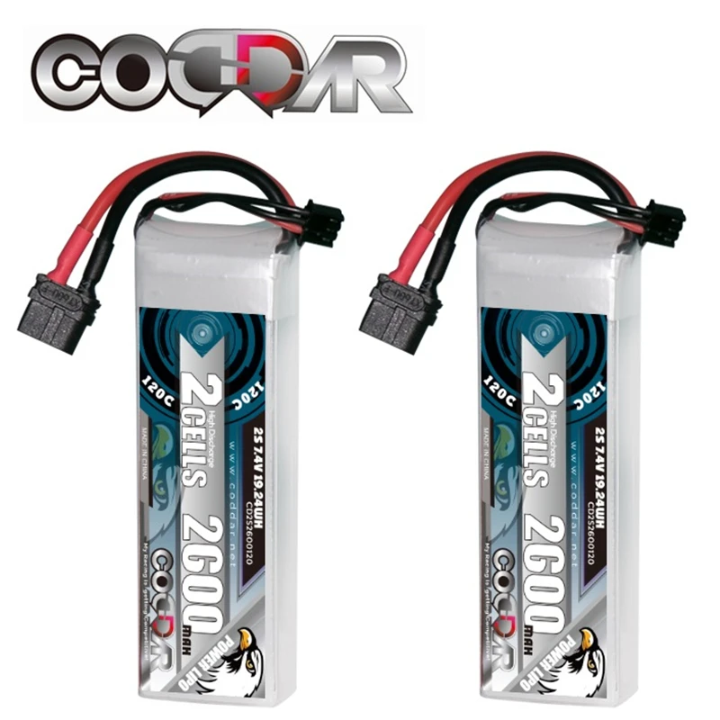 Аккумулятор для гоночного автомобиля 120C/240C RC 7 4 В 2600 мАч 2S LiPo аккумулятор