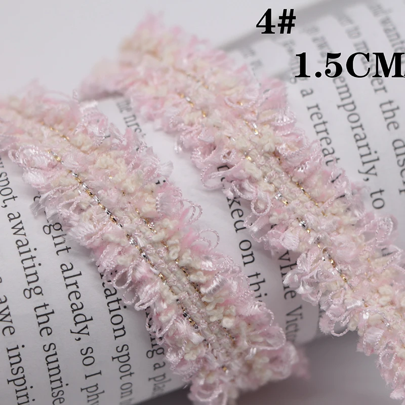 H786 1.5cm 2Y New Fashion Woolen Lace Trim Ribbon For Dress Garment Edging Bag Decoration Accessories Bow For Lace Ribbon Lace Garment Accessories Lace Sewing Supplies Lace Decoration Lace Accessories Lace Sewing Accessories Clothing Accessories