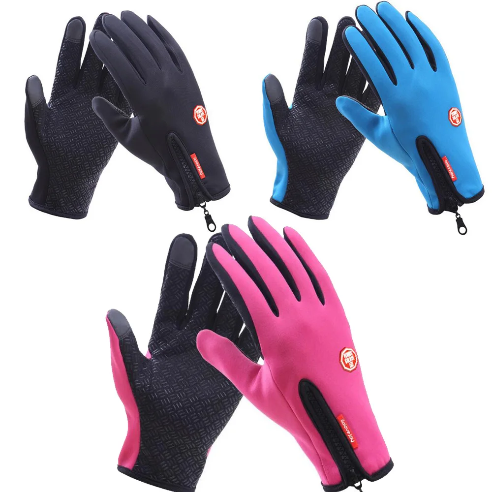 Водонепроницаемые зимние теплые перчатки для велоспорта, термальные велосипедные перчатки для катания на лыжах, походов, снега, мотоцикла, перчатки для езды на велосипеде с сенсорным экраном