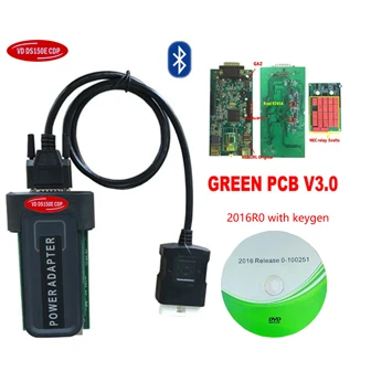 Диагностический сканер Bluetooth V3.0 VD TCS CDP Pro Plus для диагностического инструмента Autocoms vd ds 150e cdp OBD2 - Цвет: with Bluetooth