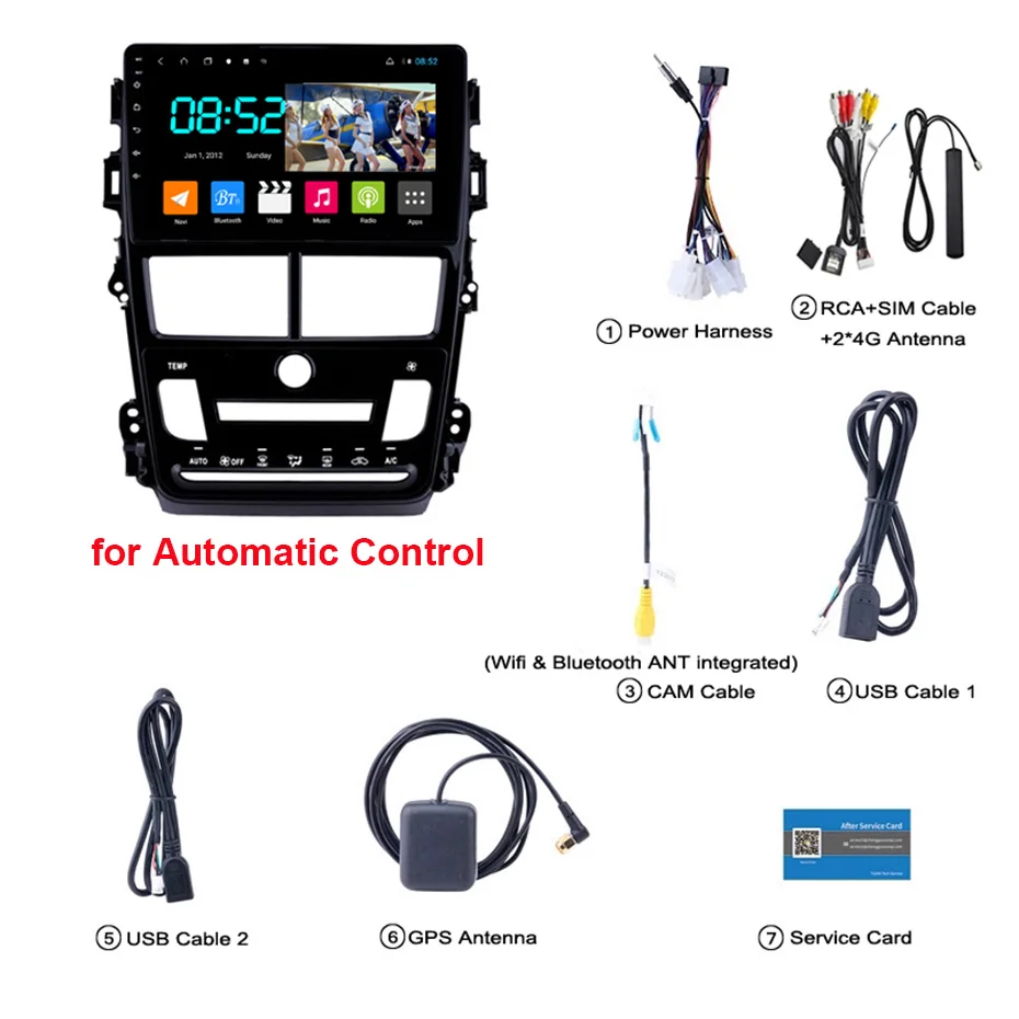 Android 8,1 автомобильный DVD 1din мультимедийная Navi система для Toyota Vios Yaris AC Автомобильный gps навигатор стерео головное устройство BT SWC wifi