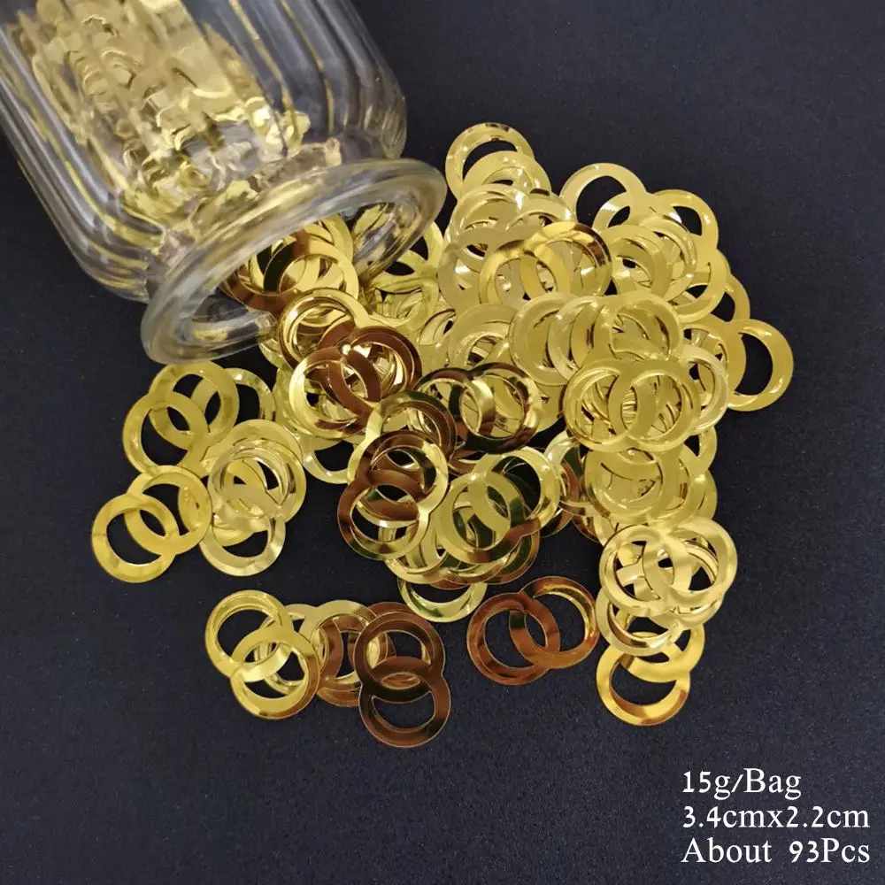 15 г двойные кольца конфетти-блестки DIY свадебной вечеринки веселые украшения для вечеринки вечерние сувениры