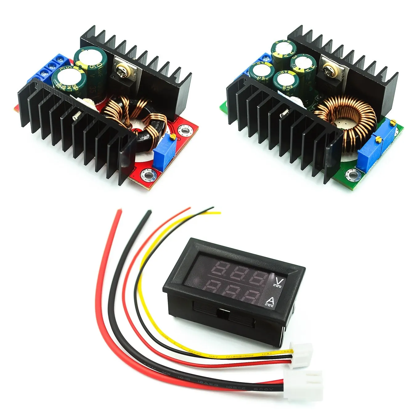 DC 9A 300W 150W Boost Converter Step Down Buck Power module 0-100V 10A Digital Voltmeter Ammeter Dual Display | Электронные