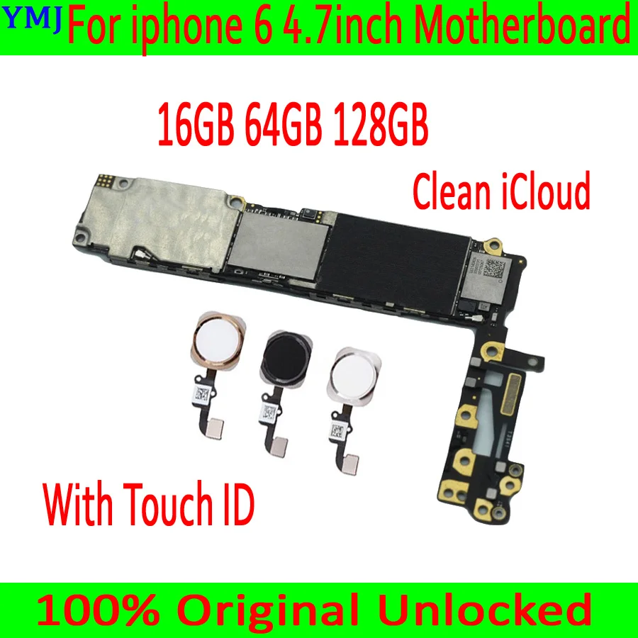 100% протестированная материнская плата iphone 6 4 7 дюйма с/без Touch ID оригинальная