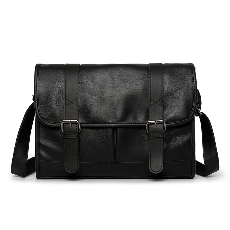 

Men's Soft Leather Messenger Bags Mens Designer Satchels Business Shoulder Luxury Bag Fashion Male PU Leather Crossbody Bags