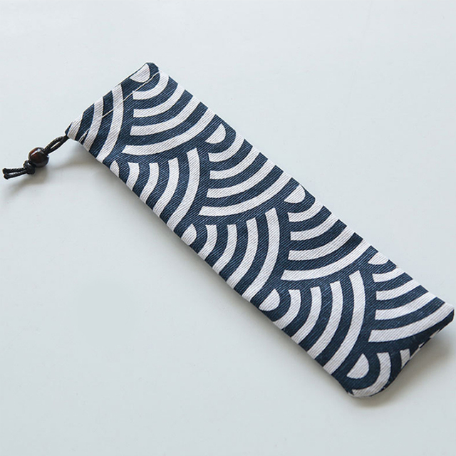 Style Cutlery Bag Reusable Travel Drawstring Pouch for Kitchen Tableware Fork, Spoon, Bamboo Chopsticks, Cleaning Brush