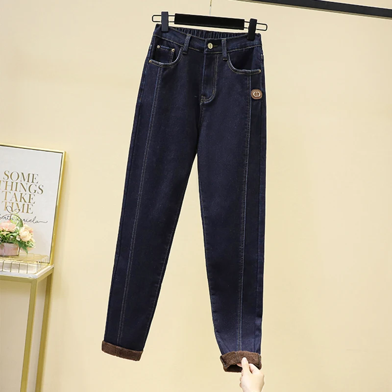Jeans Thinck Harem Pants Ladies Winter 