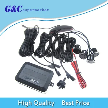 

Black LED Display Car 4 Parking Sensor Reverse Backup Radar Alarm System diy electronics